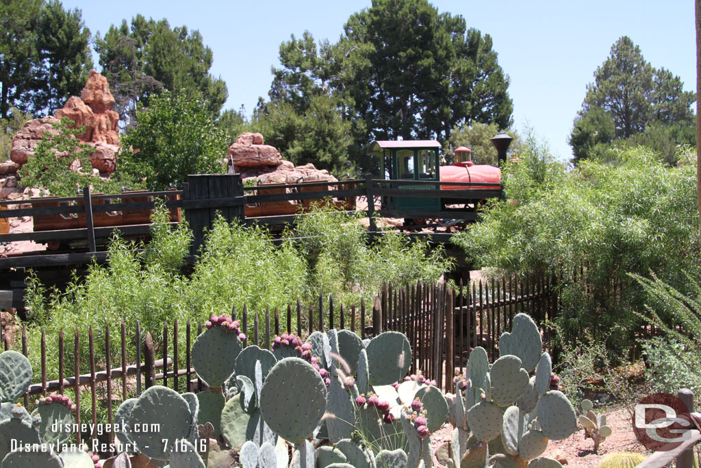 A train is secured on the track 