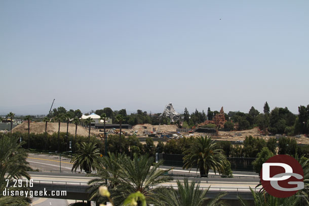 An over view of the Star Wars Themed Land construction at Disneyland.