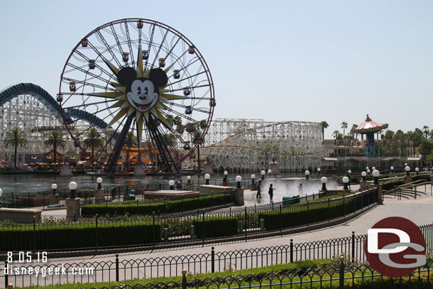 Paradise Park this afternoon had the fountain running again.