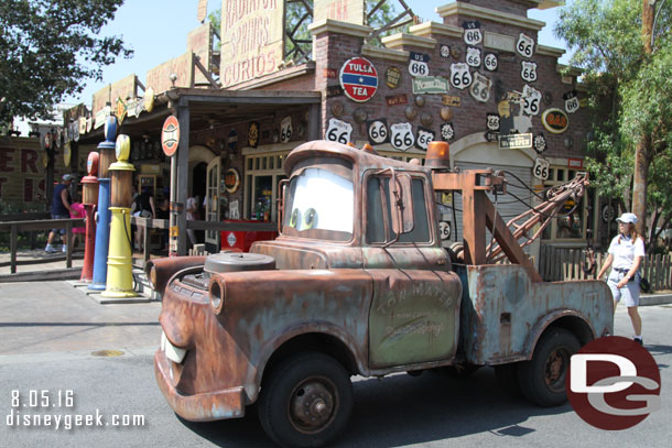 Mater rolling by.