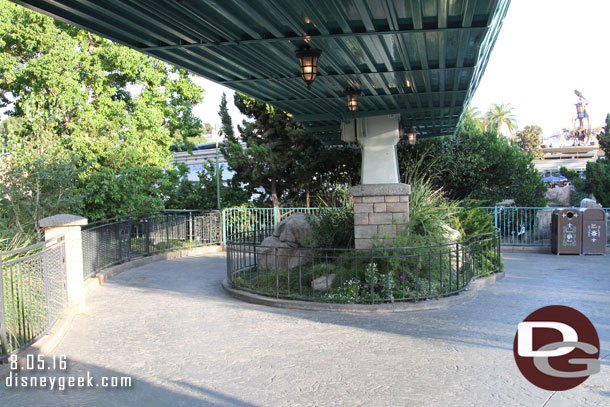 The walls are down under the Monorail near the Matterhorn/Sub Lagoon.  No sign of what was going on.