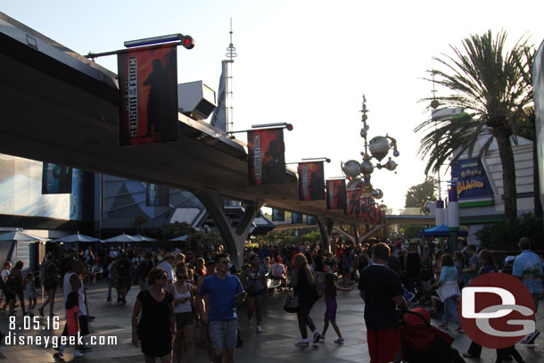 Walking through Tomorrowland around 6:37pm