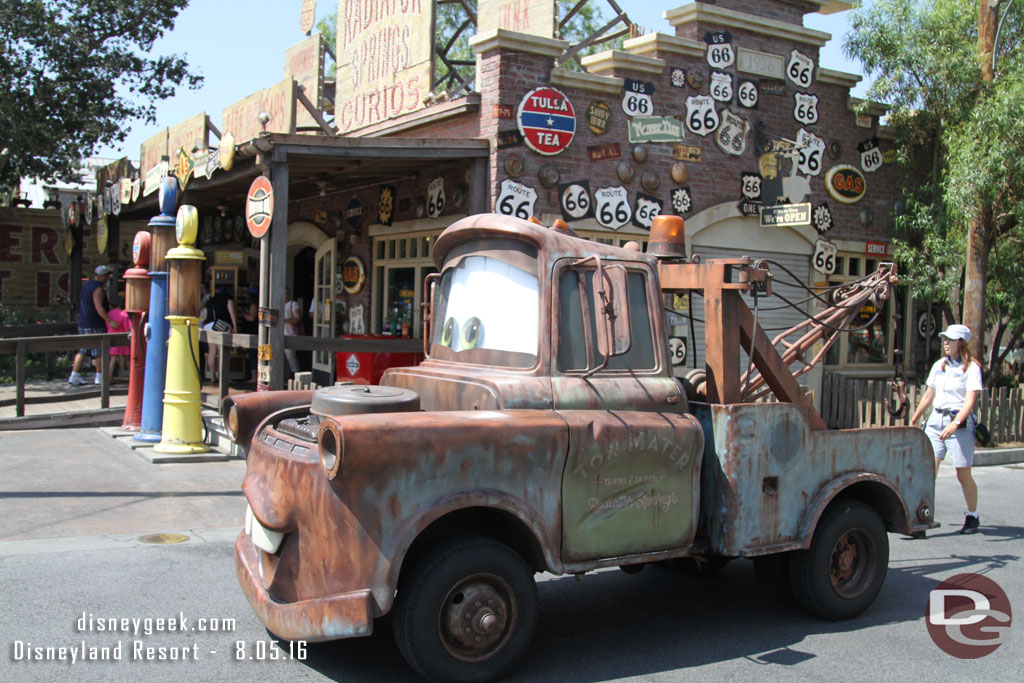 Mater rolling by.