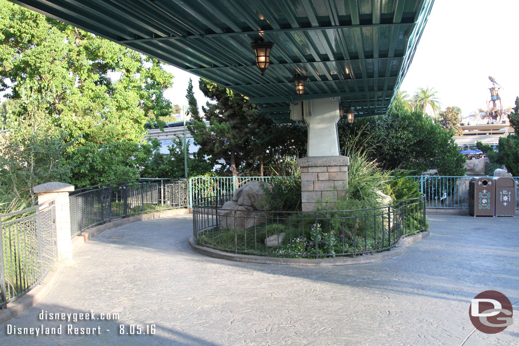 The walls are down under the Monorail near the Matterhorn/Sub Lagoon.  No sign of what was going on.