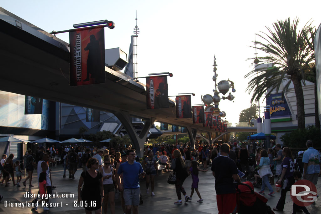 Walking through Tomorrowland around 6:37pm