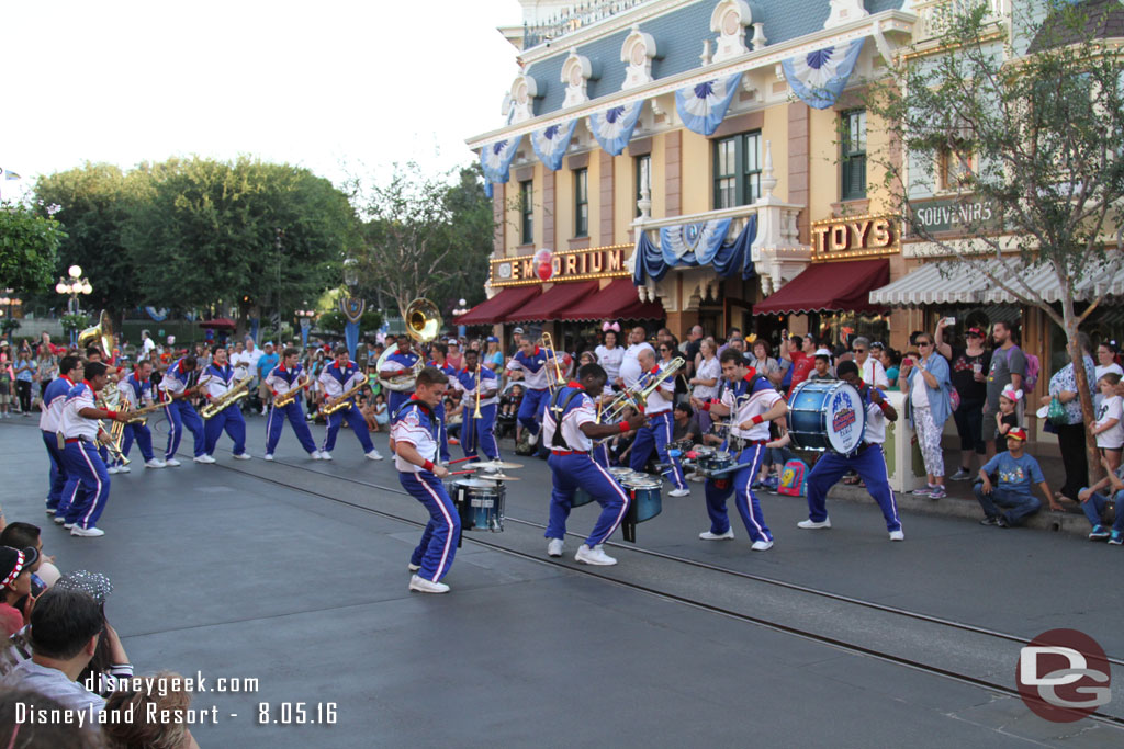 The All-American College Band performing Under the Sea to close out their set.