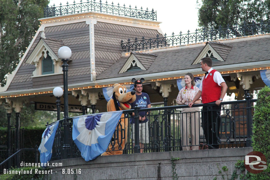 Pluto was holding an impromptu dance party with guests that ventured up to visit him.