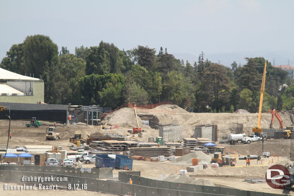 In the center of the site more walls are taking shape.
