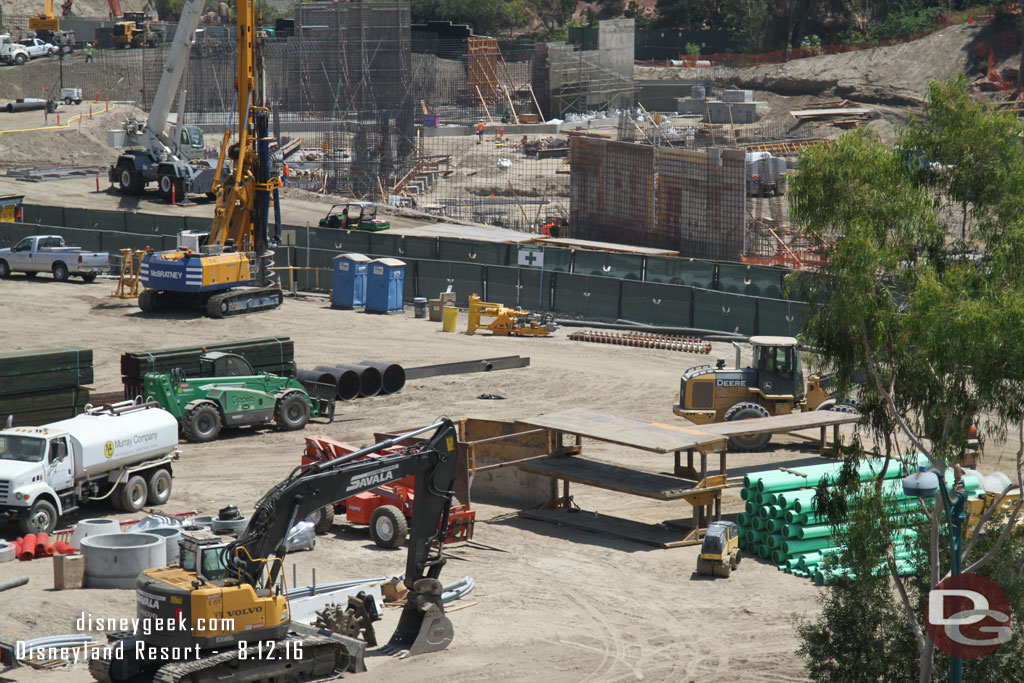 This area is the staging area for the utility work.