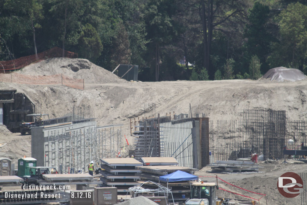 A closer look at the walls in the middle of the site.