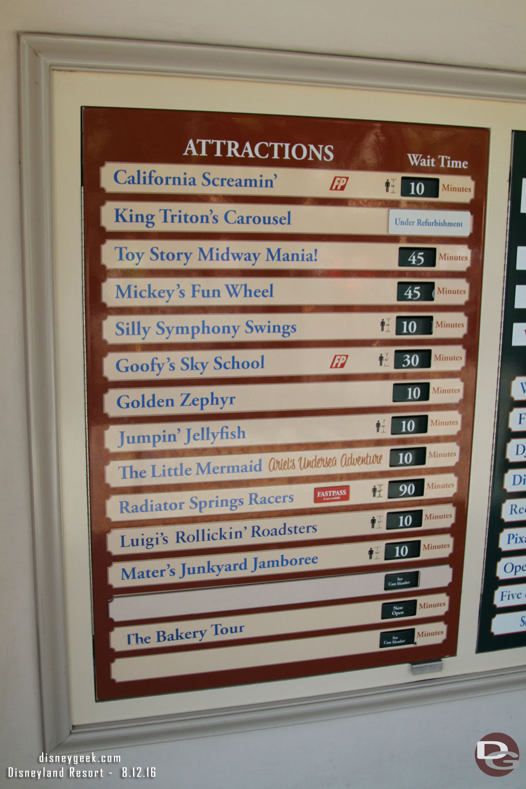 The wait times at were not too bad 1:30pm.  