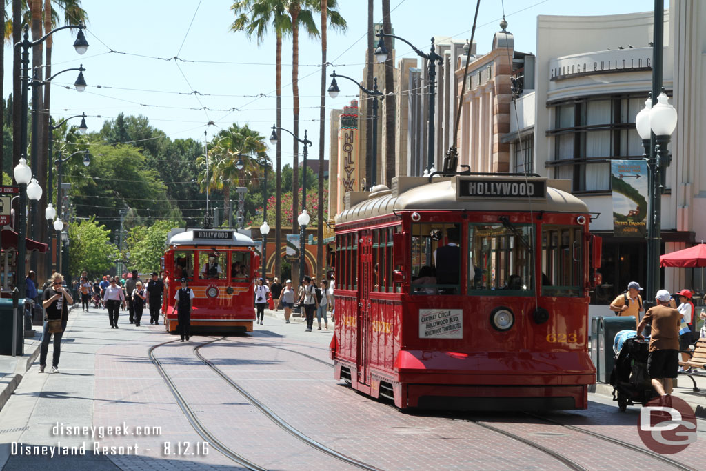Red Cars on Hollywood Blvd.