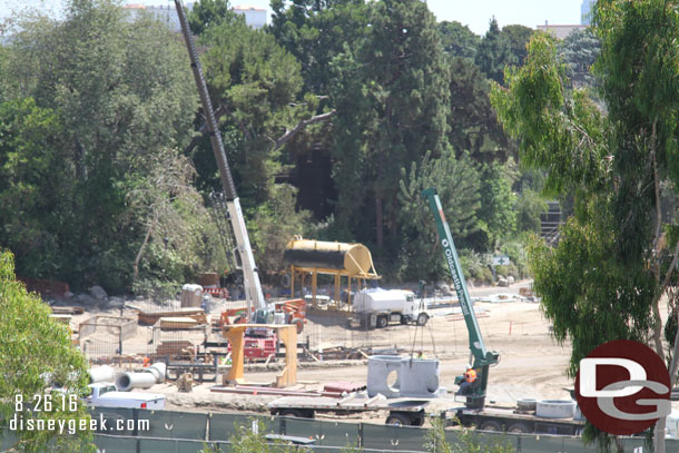 More pipes for utility work being delivered.