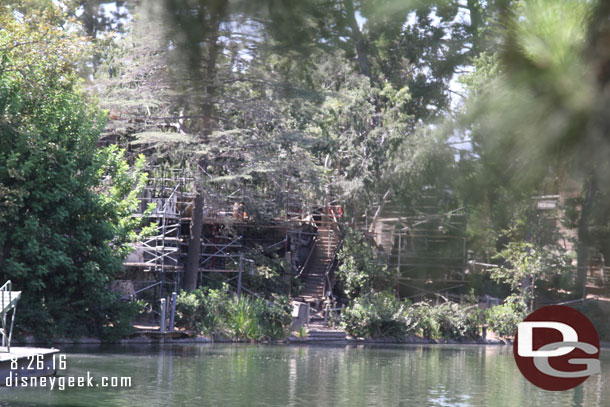 Plenty of scaffolding still up on the island.