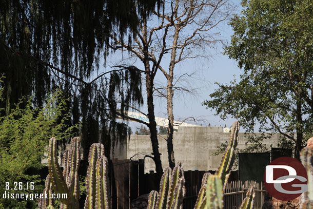 Walking toward the end of the Big Thunder Trail.  Not a lot of visible change over the wall.