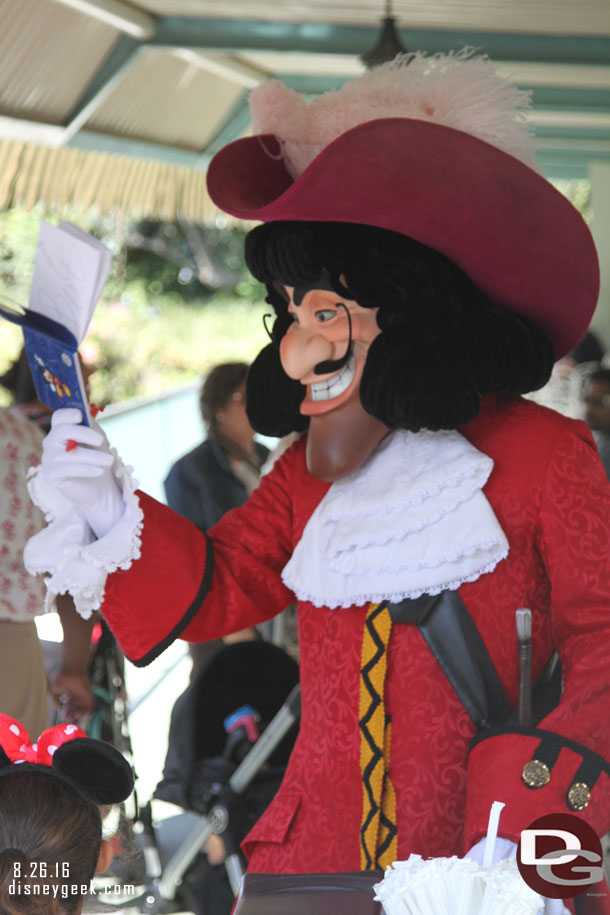 Captain Hook was out at the old motor boat dock.