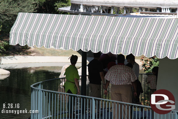 He joined Peter Pan at the far end of the dock for a meet and greet.