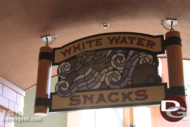 Decided to go eat at White Water Snacks tonight.