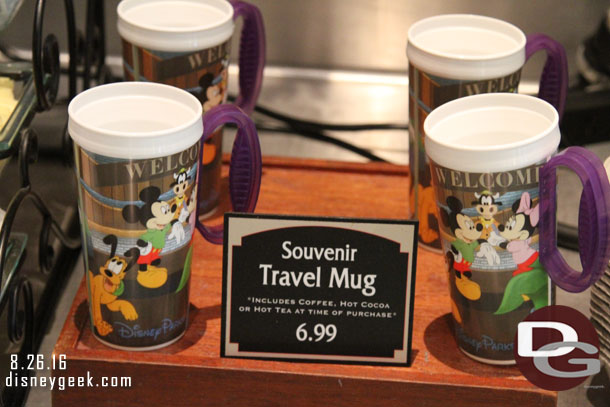 Souvenir mugs at White Water Snacks