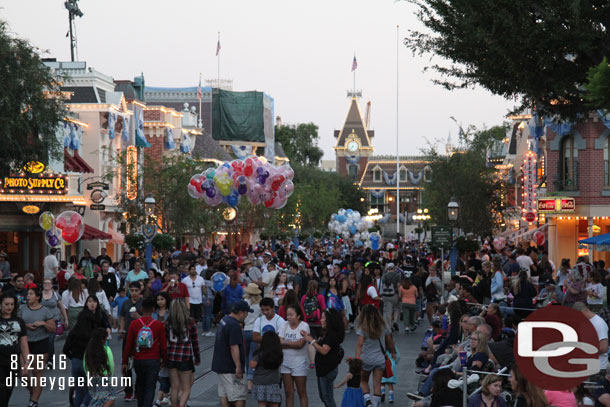 Main Street USA at 7:30pm