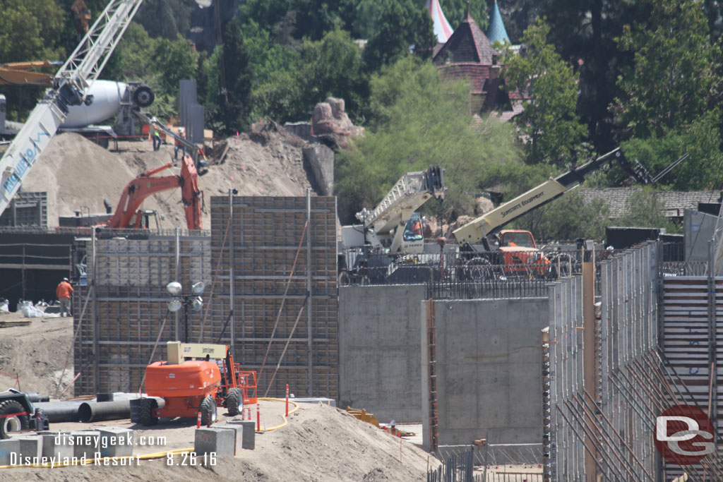 This series of retaining walls is for the river and Fantasmic Marina I think.