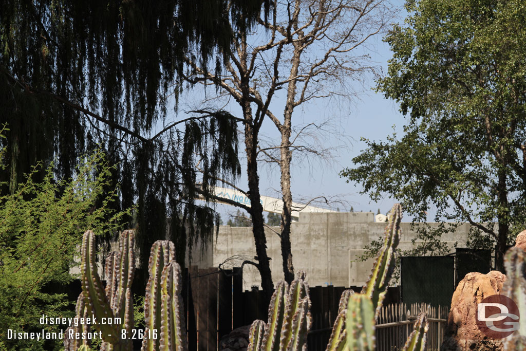 Walking toward the end of the Big Thunder Trail.  Not a lot of visible change over the wall.