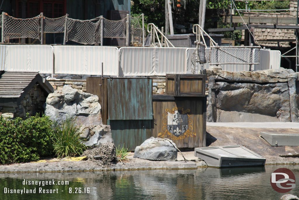 Equipment boxes along the river.