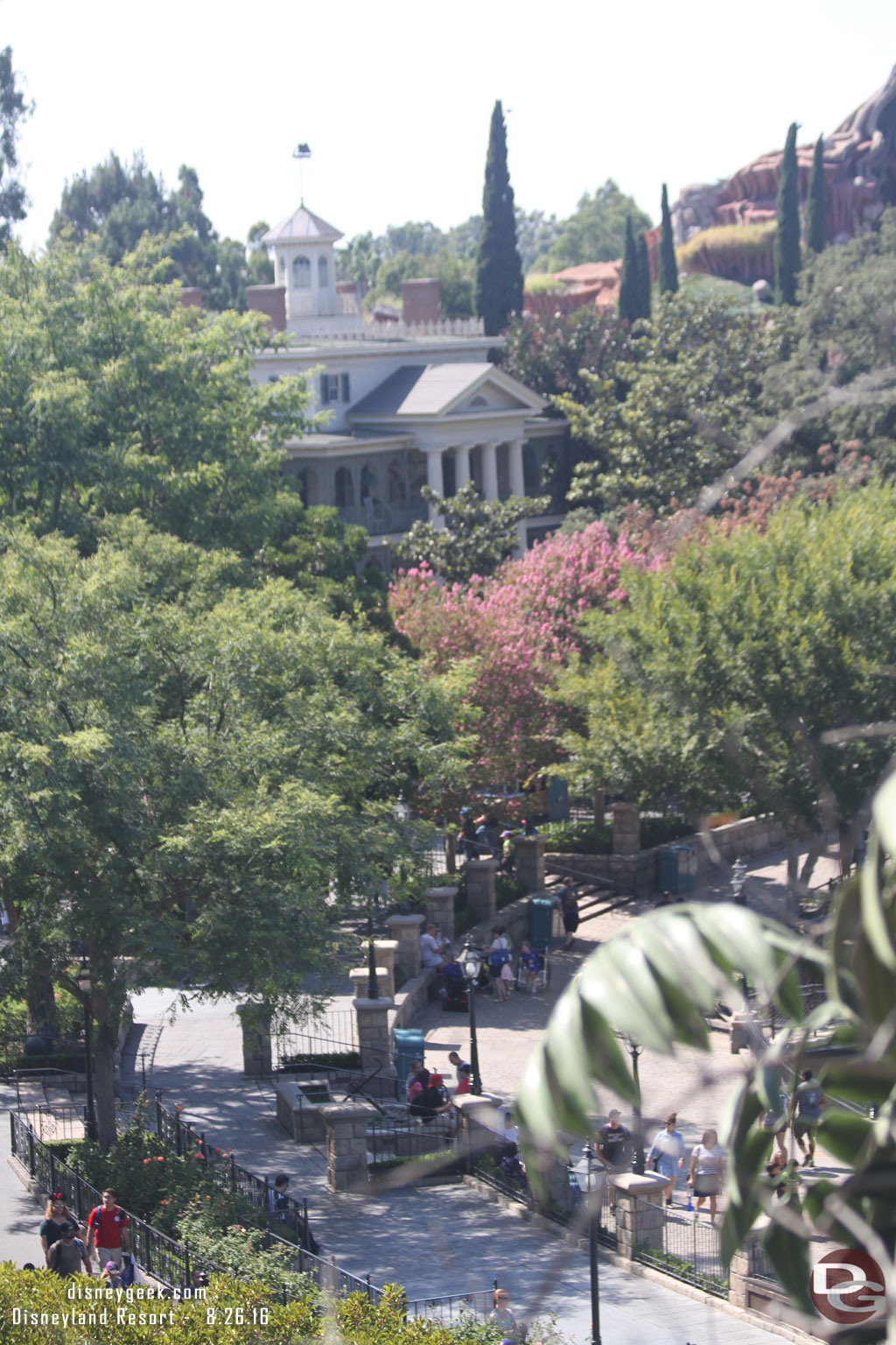 Looking toward the Haunted Mansion