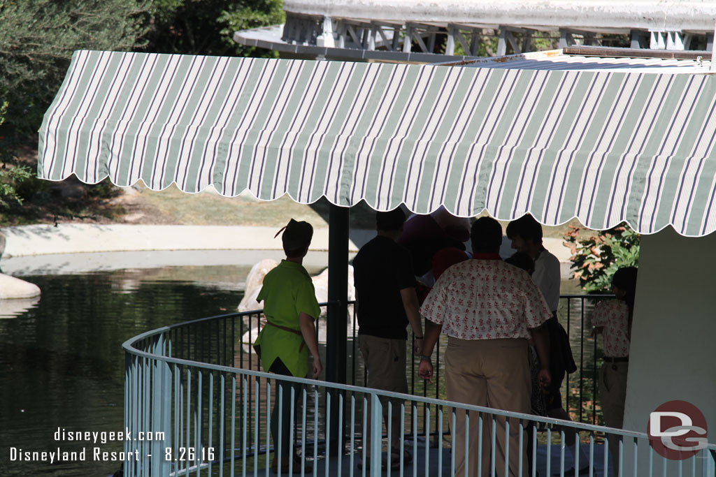 He joined Peter Pan at the far end of the dock for a meet and greet.