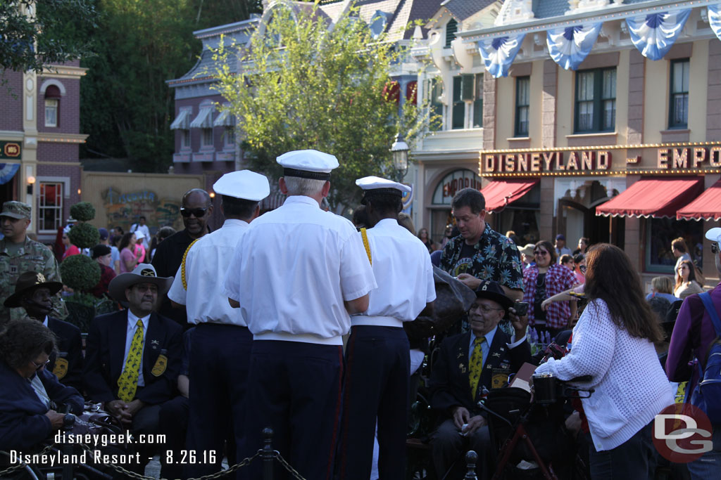 After the ceremony members of the Disneyland Security Honor Detail came back out to present the Buffalo Soldiers with Challenge Coins.