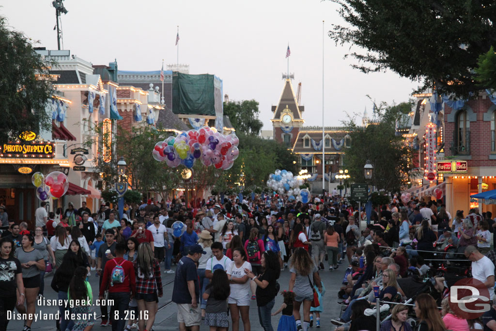 Main Street USA at 7:30pm