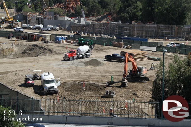 All the pipes and conduit have been installed or moved.