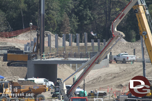 A closer look at the Fantasyland tunnel/entrance.  In the distance notice the retaining wall holding back the old skyway hill.