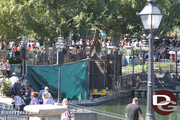 Work continues on the raft dock area.