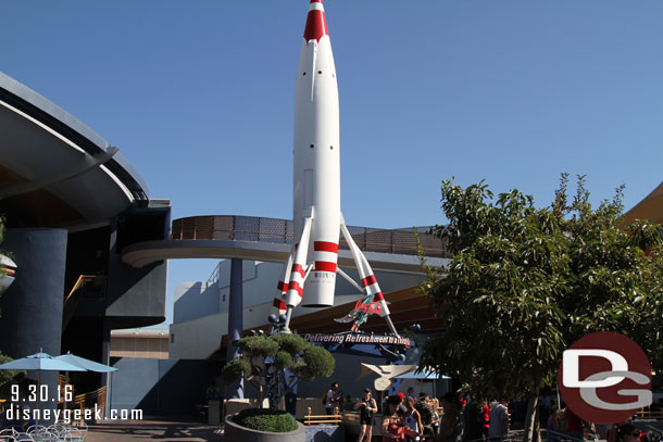 Not a good picture, but under the rocket are some barriers.  Did not walk over to see but assuming some painting.