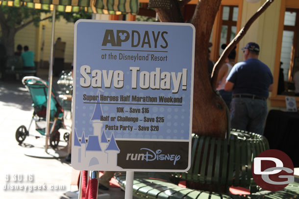 APDays in Paradise Gardens featured a Run Disney table this week.