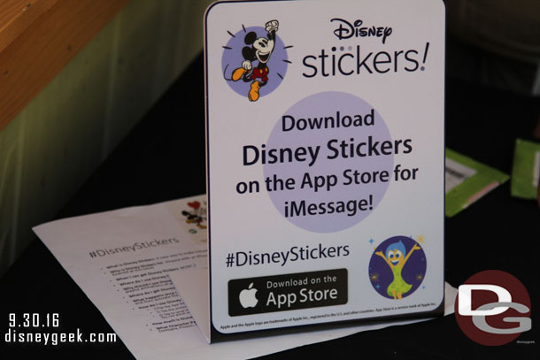 Stickers were also available for the new app.