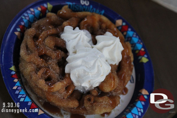 Churro Funnel cake at the Hungry Bear