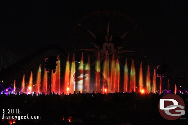 Show time. The classic/original World of Color show has returned - minus the Brave segment.