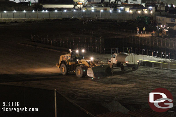 As I was walking back to my car I noticed crews were still working in the Star Wars area.  There were several lights on and equipment in motion.