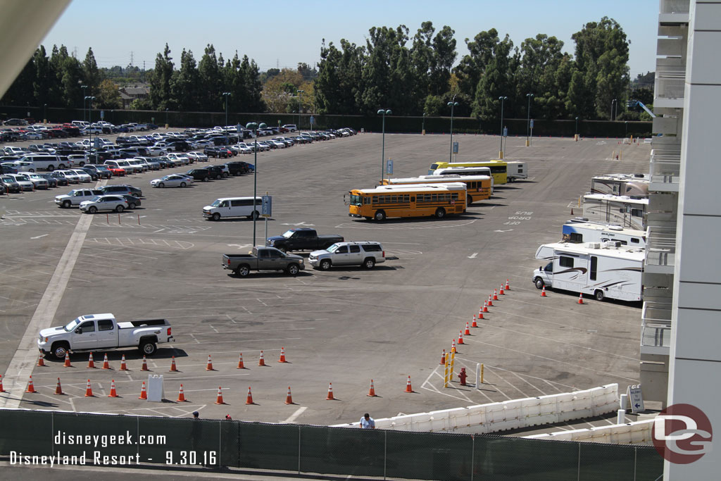 Most of the parking lot spaces that were blocked off are now open again.