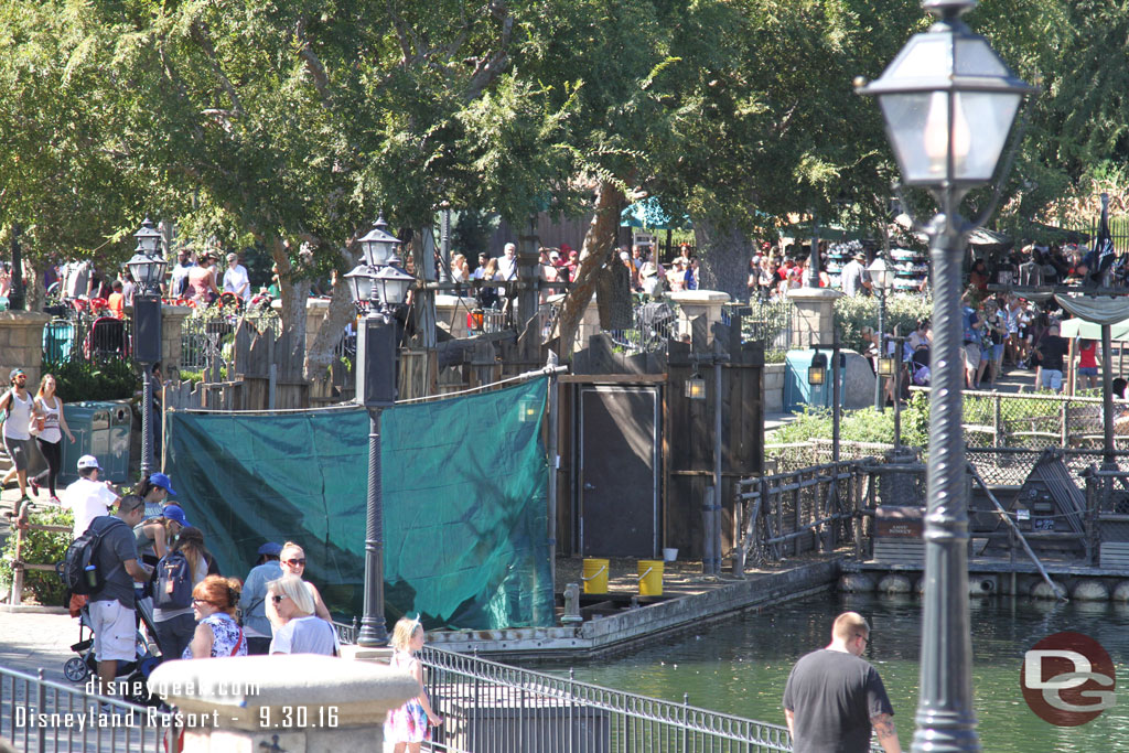 Work continues on the raft dock area.