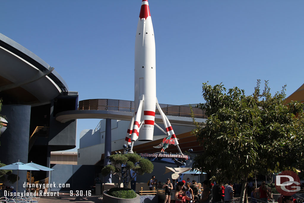 Not a good picture, but under the rocket are some barriers.  Did not walk over to see but assuming some painting.