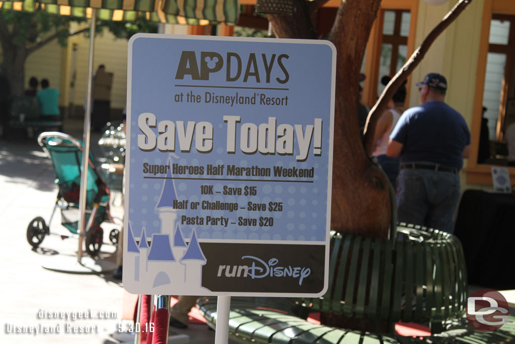 APDays in Paradise Gardens featured a Run Disney table this week.