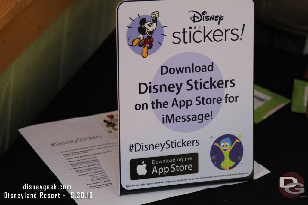 Stickers were also available for the new app.