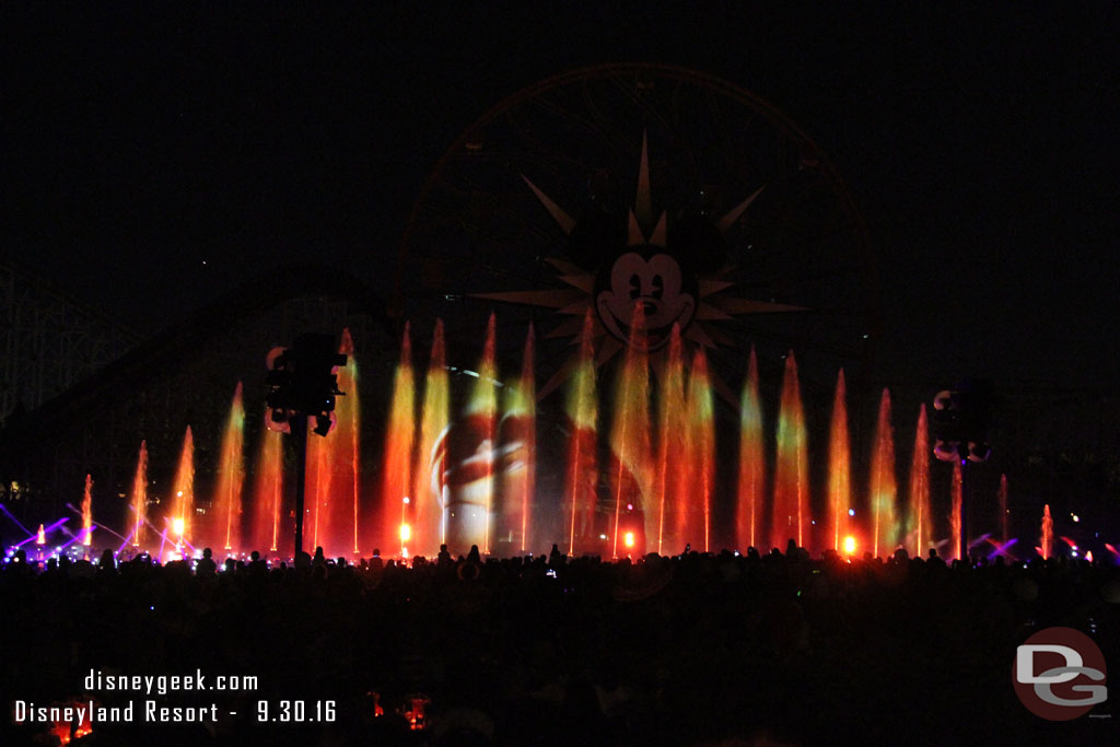 Show time. The classic/original World of Color show has returned - minus the Brave segment.