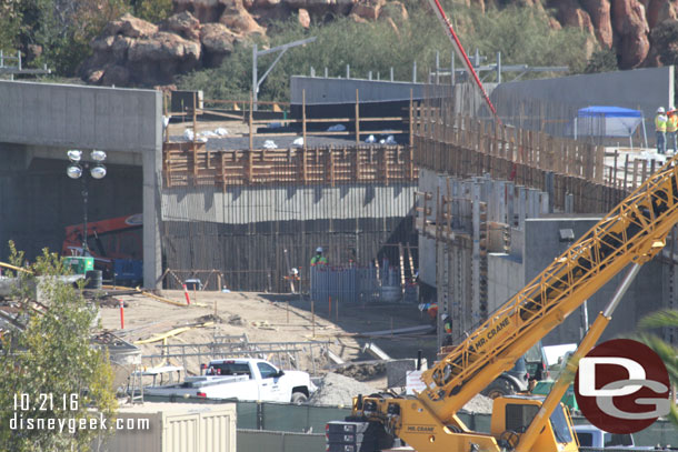 More walls taking shape near the marina.