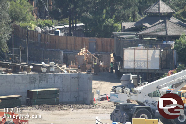 Out toward Critter Country some forms up as they work on the new path connection and the Canoe dock area.