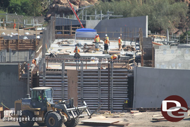 A look at the marina area.  Most of the roof looks done, just one last segment to do.