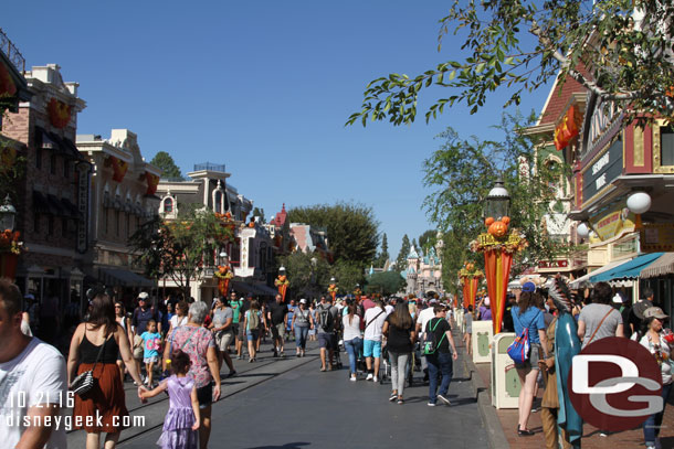 Walking up Main Street USA